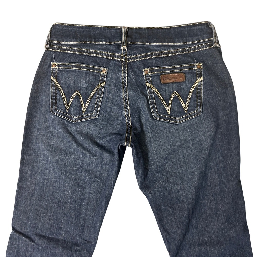 Wrangler Mae Bootcut Jeans Womens Premium Patch Mid Rise Western Cowgirl 31x32